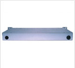 rear view of rack mount LIU; special fiber cable entry plugs keep dust out of the LIU