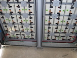 dual battery bank inside outdoor enclosure